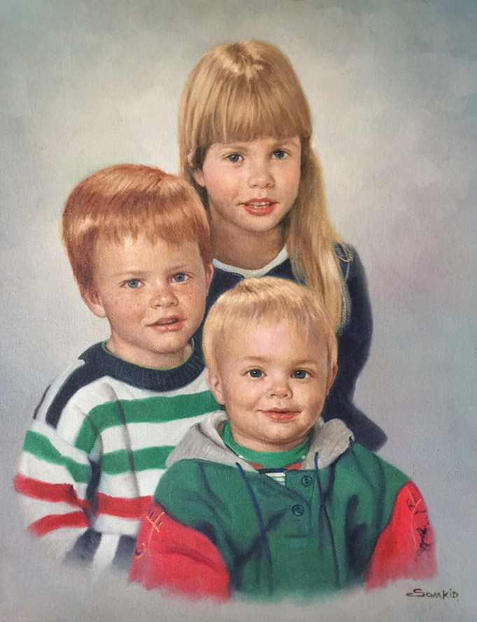 Muotokuva kolmesta lapsesta